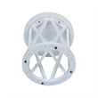 International Concepts Round Ceylon Solid Wood End Table White