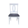 42 in. Drop Leaf Wood Dining Table with 4 Dining Chairs in White/Heather Gray