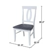 42 in. Drop Leaf Wood Dining Table with 4 Dining Chairs in White/Heather Gray