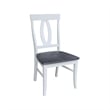 42 in. Drop Leaf Wood Dining Table with 4 Dining Chairs in White/Heather Gray