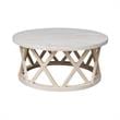 International Concepts Round Ceylon Solid Wood Coffee Table Unfinished