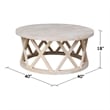 International Concepts Round Ceylon Solid Wood Coffee Table Unfinished