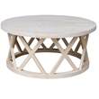 International Concepts Round Ceylon Solid Wood Coffee Table Unfinished