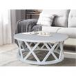 International Concepts Round Ceylon Solid Wood Coffee Table White