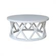 International Concepts Round Ceylon Solid Wood Coffee Table White