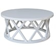 International Concepts Round Ceylon Solid Wood Coffee Table White