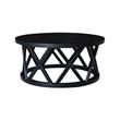 International Concepts Round Ceylon Solid Wood Coffee Table Black