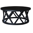 International Concepts Round Ceylon Solid Wood Coffee Table Black