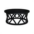 International Concepts Round Ceylon Solid Wood Coffee Table Black