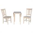 Drop Leaf Solid Wood Dining Table with 2 Splat Back Chairs