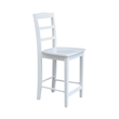 International Concepts Madrid Solid Wood Counter Height Stool in White