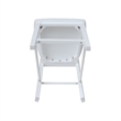 International Concepts Madrid Solid Wood Counter Height Stool in White