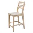 International Concepts Aspen Solid Wood Counter Height Slat Stool - Unfinished