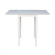 International Concepts Small Solid Wood Dropleaf Table in White