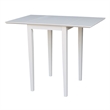 International Concepts Small Solid Wood Dropleaf Table in White