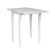 International Concepts Small Solid Wood Dropleaf Table in White