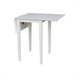 International Concepts Small Solid Wood Dropleaf Table in White