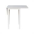International Concepts Small Solid Wood Dropleaf Table in White