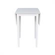 International Concepts Small Solid Wood Dropleaf Table in White