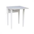 International Concepts Small Solid Wood Dropleaf Table in White