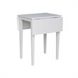 International Concepts Small Solid Wood Dropleaf Table in White
