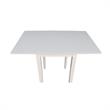 International Concepts Small Solid Wood Dropleaf Table in White