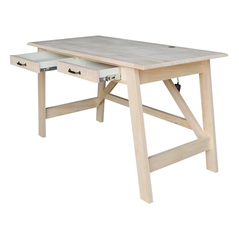 International Concepts Serendipity Wood Desk with 2 Drawers