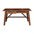 International Concepts Serendipity Espresso Wood Desk with 2 Drawers