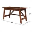 International Concepts Serendipity Espresso Wood Desk with 2 Drawers