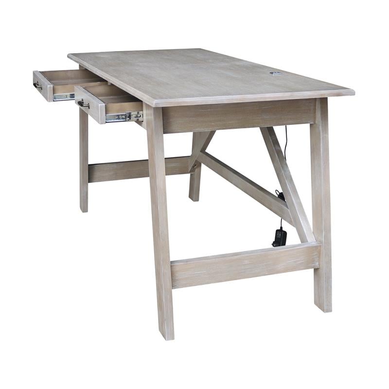 International Concepts Serendipity Wood Desk with 2 Drawers