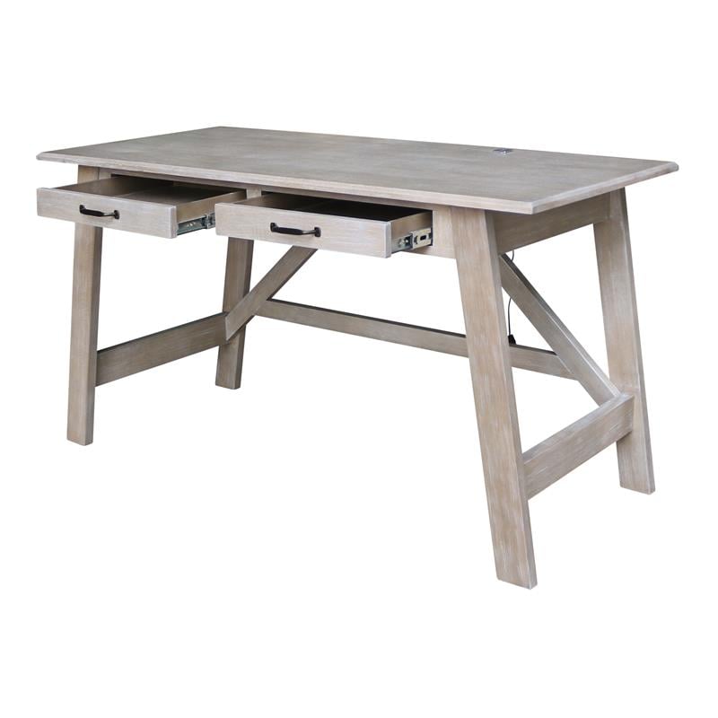 International Concepts Serendipity Wood Desk with 2 Drawers