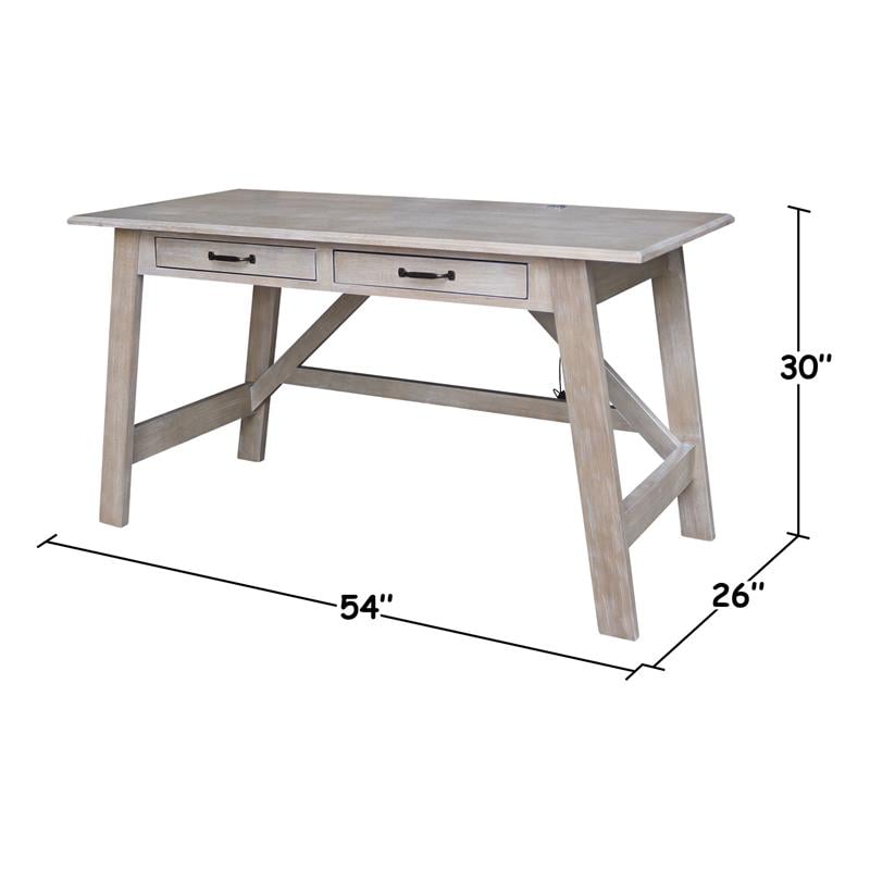 International Concepts Serendipity Wood Desk with 2 Drawers