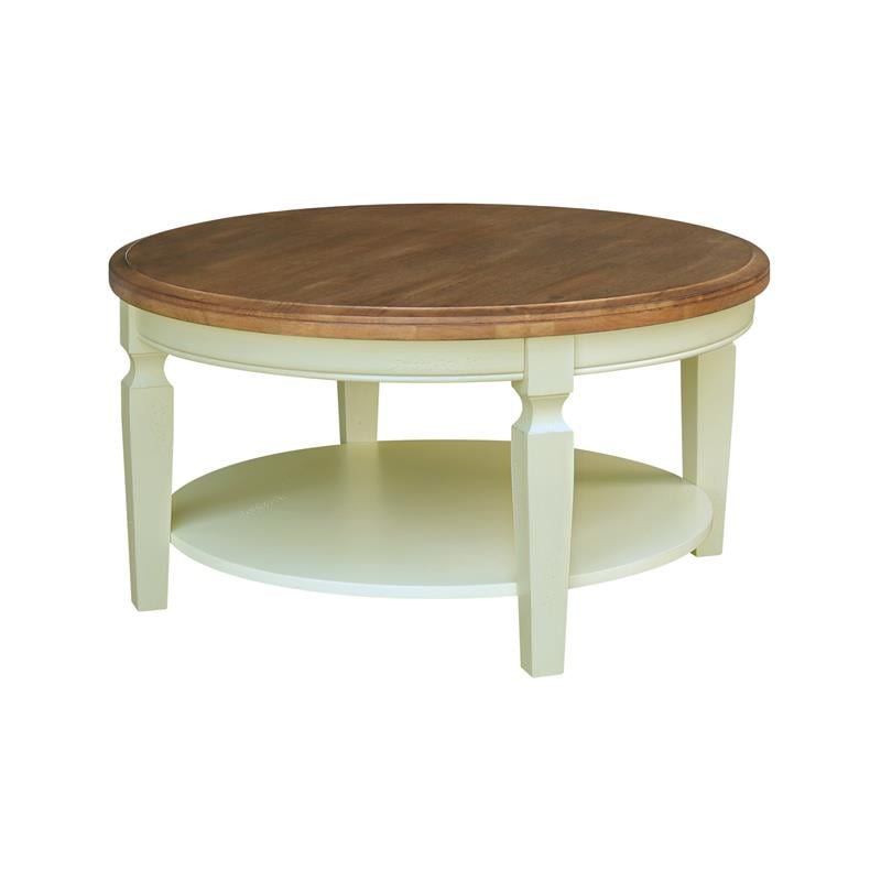 International Concepts Vista Solid Wood Round Coffee Table