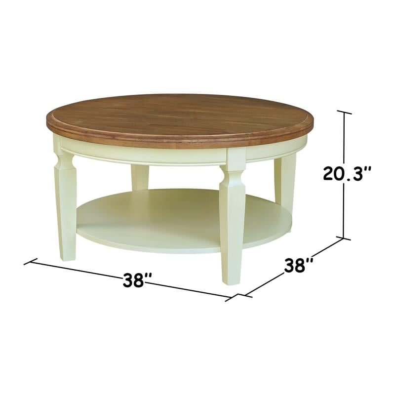 International Concepts Vista Solid Wood Round Coffee Table