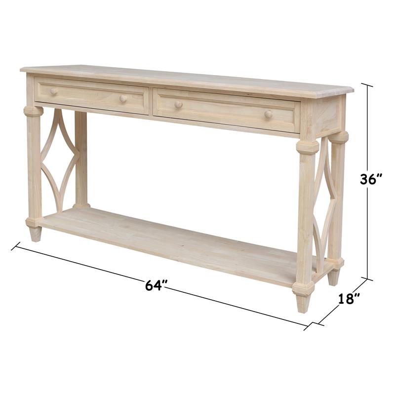 International Concepts Josephine Solid Wood Console/Sofa Table