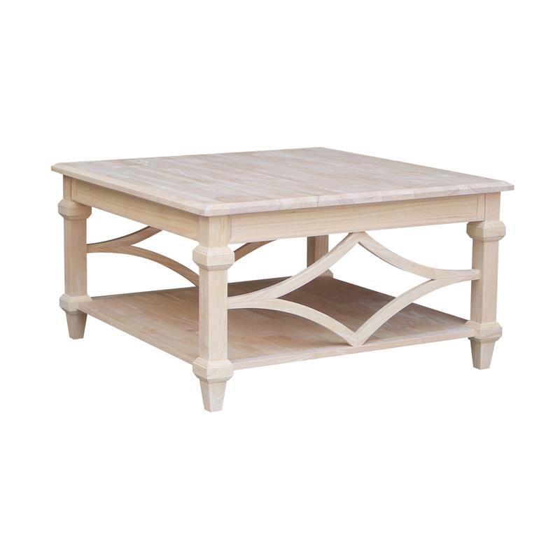 International Concepts Josephine Square Solid Wood Coffee Table