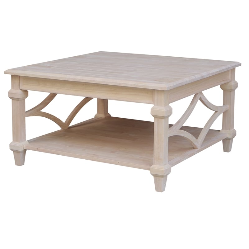 International Concepts Josephine Square Solid Wood Coffee Table