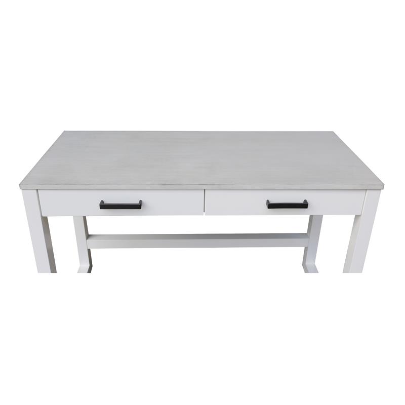 International Concepts Carson Wood Desk with Two Drawers