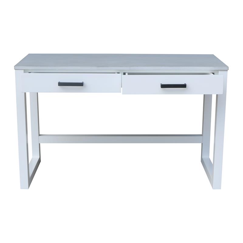 International Concepts Carson Wood Desk with Two Drawers