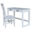 International Concepts Carson Wood Desk with Two Drawers and Chair