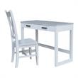 International Concepts Carson Wood Desk with Two Drawers and Chair