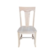 International Concepts Set of Two Solid Wood Elle Chairs in Unfinished