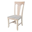 International Concepts Set of Two Solid Wood Elle Chairs in Unfinished