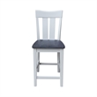 Ava Solid Wood Counterheight Stool - in White/Heather Gray