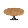 Solid Wood 42 in. Round Dual Drop Leaf Dining Table in Hickory/Washed Coal