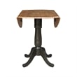 Wood 42 in. Round Drop Leaf Counter Height Dining Table - Hickory/Washed Coal