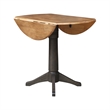 Wood 42 in. Round Drop Leaf Counter Height Dining Table in Hickory/Washed Coal