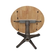 Wood 42 in. Round Drop Leaf Counter Height Dining Table in Hickory/Washed Coal