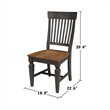 Wood 42 in. Round Drop Leaf Dining Table with 4 Chairs in Hickory/Washed Coal
