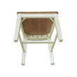 Vista Solid Wood Ladderback Chairs in Hickory/Shell - Set of 2